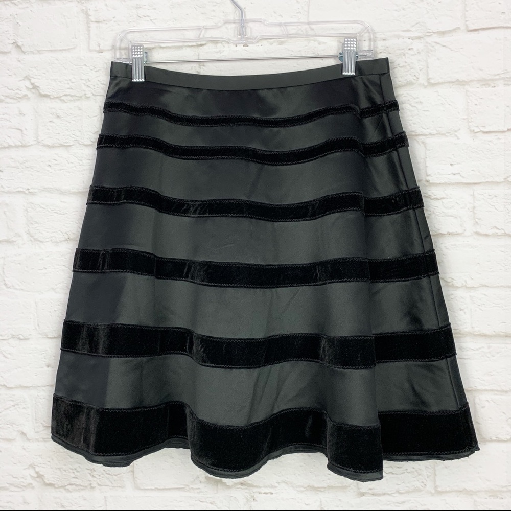Behnaz Sarafpour Target Velvet Striped Aline Skirt